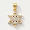 Sparkling Diamond Starburst Pendant in 14K Gold