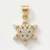Sparkling Diamond Starburst Pendant in 14K Gold