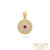 Radiant Ruby & Diamond Mandala Pendant