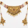 Imperial Floral Filigree Choker Set with Rubies and Seed Pearls