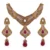 Mosaic Crimson & Moonstone Statement Necklace Set