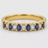 Timeless Sapphire & Diamond Alternating Eternity Ring