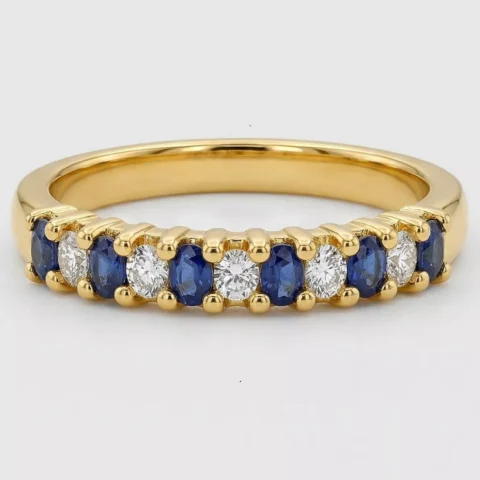 Timeless Sapphire & Diamond Alternating Eternity Ring